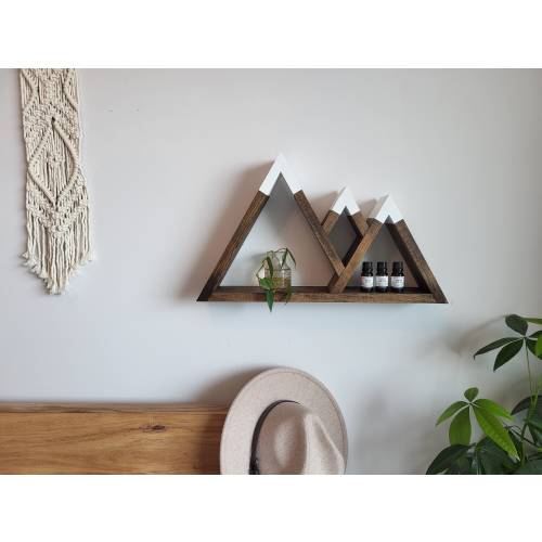 Mini Wood Mountain Shelf - Nursery Decor - Wall Hangings - Mountain Decor - Adventure Decor - Mountain Theme