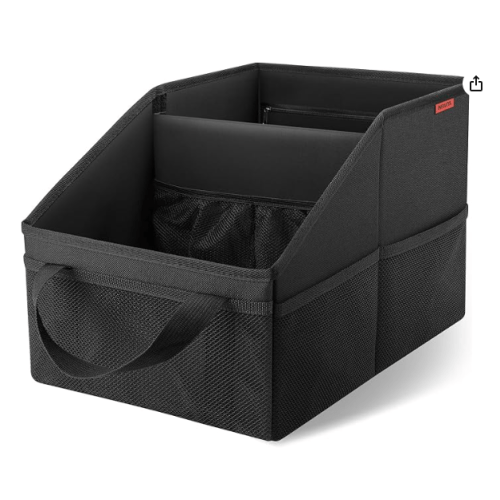 Amazon.com: INFIVITA Car Organizer - Automotive Organizer for Front And Back Seat or Floor, Car Caddy Organizer with Divide, Handles and Multiple Mesh Pockets