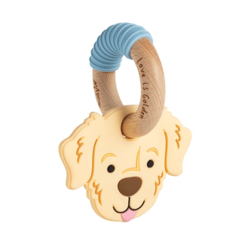 Light Golden Retriever Teether | Perfect for Babies Under 18 Months | Mud Pie