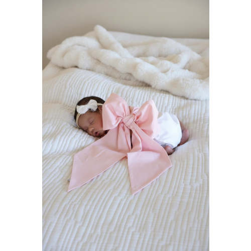 Personalized Newborn Bow Sash | Sweet Pink