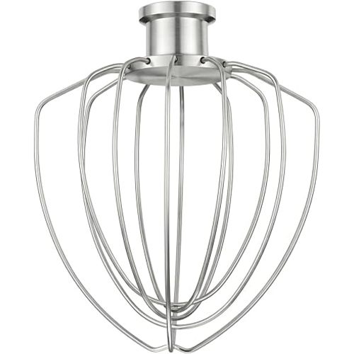 K45WW Whisk Attachment for 4.5 5 QT KitchenAid Tilt-Head Stand Mixer, 6 Wire Whip Compatible with Kitchen Aid accessories,Holeless Hub Design, 30% Faster Mixing, Dishwasher Safe