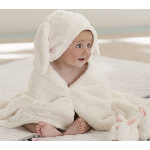 Bunny Faux Fur Baby Hooded Towel