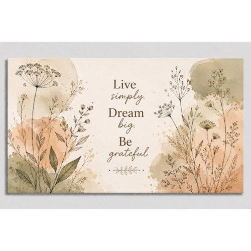 Rosalind Wheeler Large Wildflower Inspirational Wall Art Canvas Print, Vintage Botanical Quote Artwork, Cottagecore Farmhouse Decor for Bedroom Living Room 24x36 Inch Canvas Print - Ready to hang | Wayfair