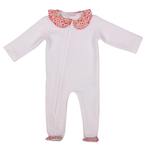 LILI ROSE | Girls White Quilted Cotton Zipper Babygrow – Bebe Sweeny