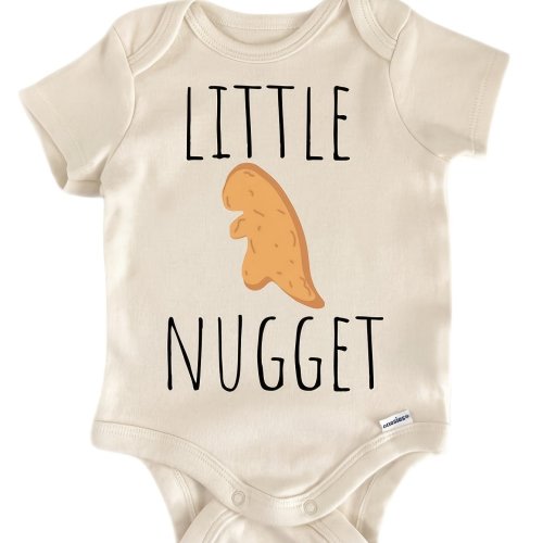 Nugget Dinosaur Trex Baby Onesie Newborn Cotton Bodysuit Baby Shower Gift, Perfect for Outdoor