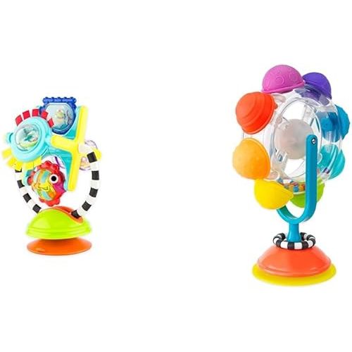 Sassy Fishy Fascination Station 2-in-1 High Chair Toy & Light Up Rainbow Wheel Tray Toy Bundle