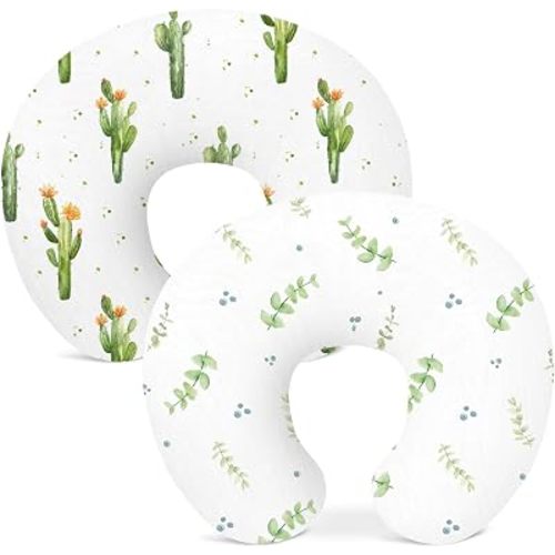 Nursing Pillow Covers 2 Pack, Stretchy Breastfeeding Pillow Covers for Baby