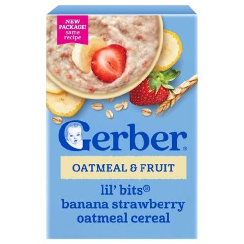 Gerber Non-GMO Baby Food Stage 3 Banana Strawberry Baby Oatmeal - 8oz: Kosher, No Artificial Colors, Whole Grain
