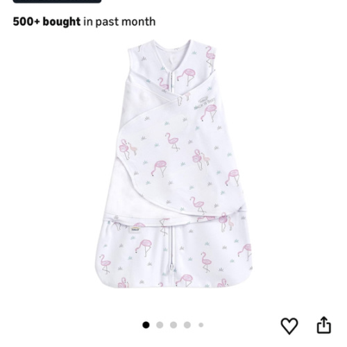 HALO 100% Cotton Sleepsack Swaddle, 3-Way Adjustable Wearable Blanket, TOG 1.5, Flamingos, Newborn, 0-3 Months