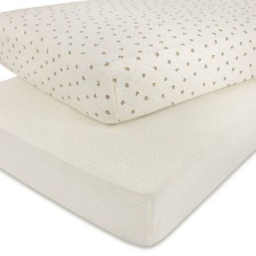 Aurora Classics Fitted Sheet Set - 2 pk - 100% Jersey Knit Cotton - Cherry Printed