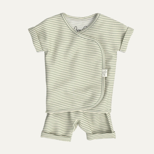 Romper - Mint Twist – Bonsie Skin to Skin Babywear