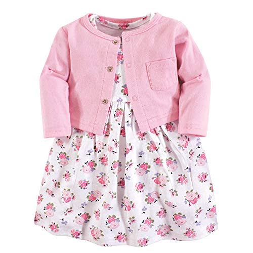 Luvable Friends baby-girls Dress and Cardigan