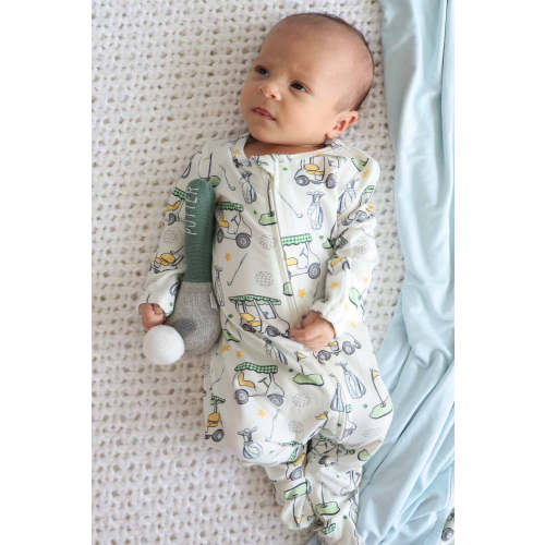 Country Club Cuties Zipper Footie | Blue