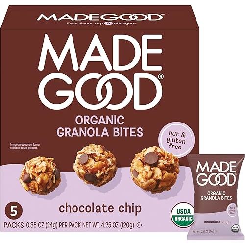 MadeGood Organic Chocolate Chip Granola Bites, 5ct x 0.85oz