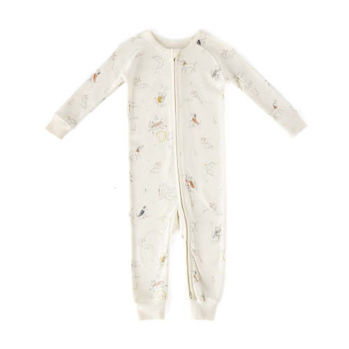 Ribbed Baby Footless Sleeper - Over the Moon