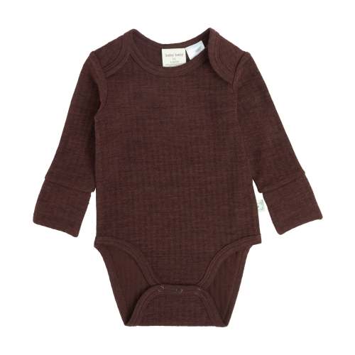Babies' Merino Cotton Blend Rib Bodysuit