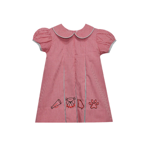 Bulldog 4 Logos Dress | Red/Black – Madison Grace Home