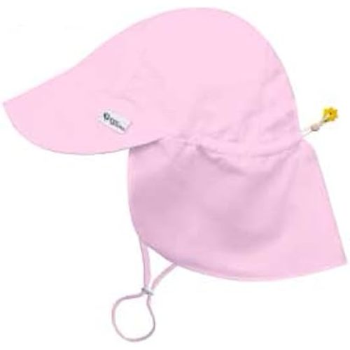 i Play. Baby Eco Flap Hat, Light Pink, 2T-4T