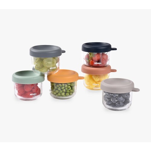 BEABA 6-Pack Glass Baby Food Jars