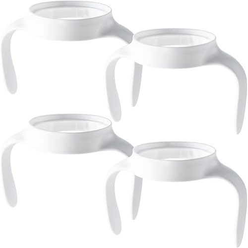 Baby Bottle Handles for MAM, Compatible Bottle Holder for MAM 5oz, 9oz & 11oz Bottles, Easy-Grip, Ergonomic, Slip-Resistant, BPA-Free, Durable, Helps Babies Transition to Independent Drinking, 4-Pack