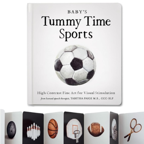 Baby's Tummy Time Sports: High-Contrast Fine Art for Visual Stimulation (Tabitha Paige Children's Book Series)