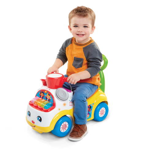 Fisher Price Little People Music Parade Ride-On Toy for Toddlers with Lights, Sounds, Learning & Push Handle