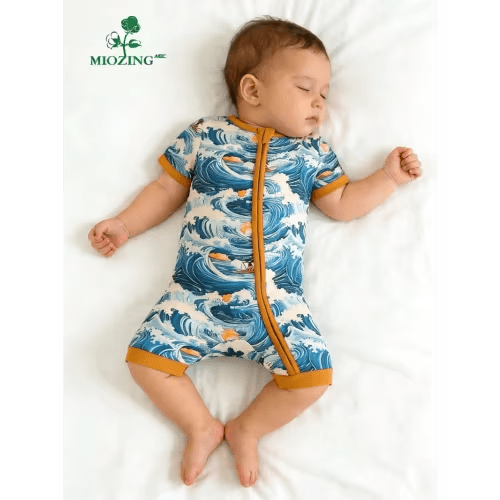 soft bamboo baby romper zip convertible footie 2 way - Temu