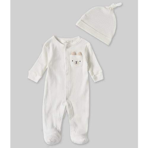 Starting Out Baby Long-Sleeve Bear Pocket Footie Coverall