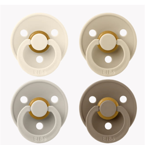 Colour Pacifiers 4 Pack - Ivory/Sand/Vanilla/Dark Oak