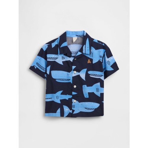 Baby & Toddler Organic Cotton Poplin Print Shirt