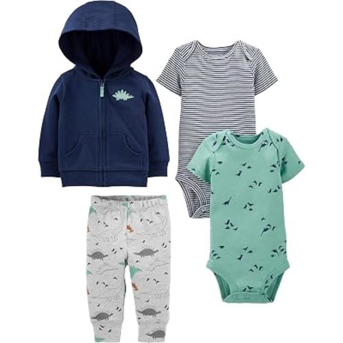 Simple Joys by Carter's Baby Boys 4-piece Jacket, Pant, and Bodysuit Set