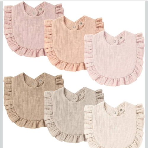 Baby Muslin Bibs Bandana Drool Bibs for Unisex Boys & Girls, Soft and Absorbent Cotton Teething Drooling Bib Set for Newborn Toddler
