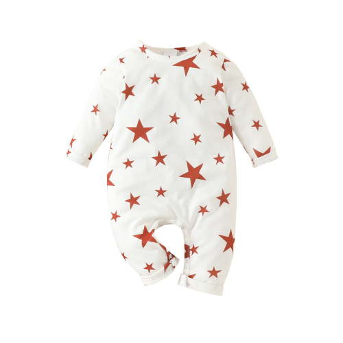 MeetoTime Baby Clothes Jumpsuits Long Sleeved Star Printed Newborn Infant Rompers Casual Home Clothes for Boys And Girls