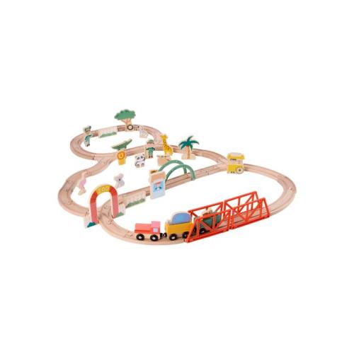 Wooden Zoo Train Playset - Assorted - One Size