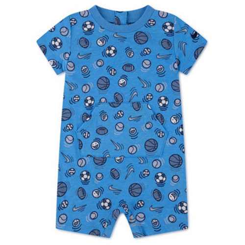 Baby Boys' Sport Ball Crewneck Printed Romper
