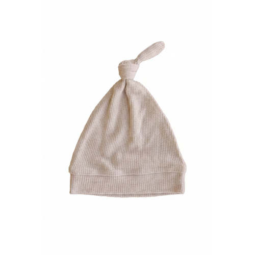 Oatmeal Bamboo Waffle Knotted Hat