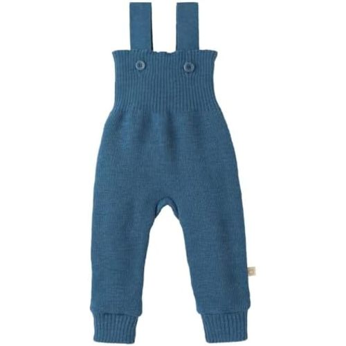 Ecoable Baby Merino Wool Pants, Organic Knit Overalls with Shoulder Straps