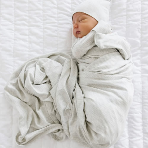 Stevie Ribbed Swaddle Blanket