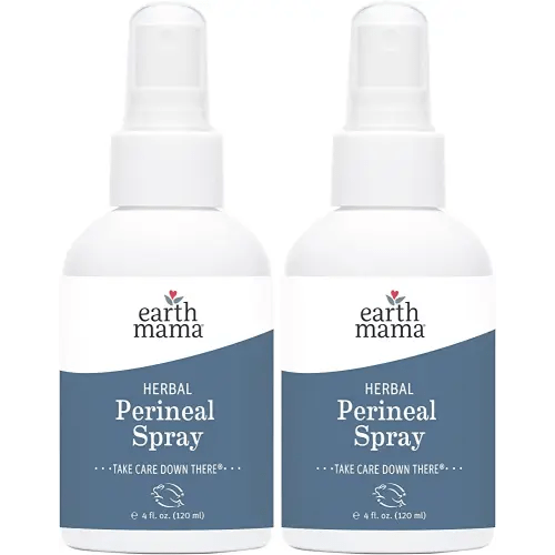 Earth Mama Herbal Perineal Spray | Safe for Pregnancy and Postpartum Recovery, Witch Hazel Natural Cooling Spray for After Birth Feminine Care Essentials, No Benzocaine or Butane, 4-Fl oz (2-Pack)