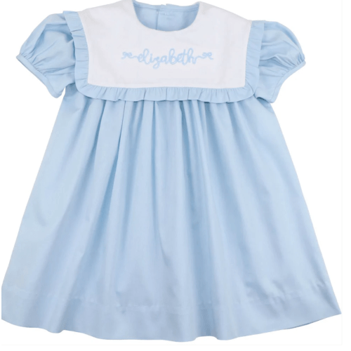 Blue Pique Collar Dress - Cecil and Lou - 12 M