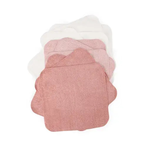Little Bamboo Towelling Washers 10 Pack Dusty Rose | Baby Bunting AU