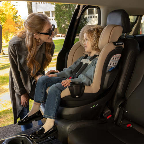 Revolve360 Slim 2-in-1 Rotating Car Seat with Green & Gentle Fabric
