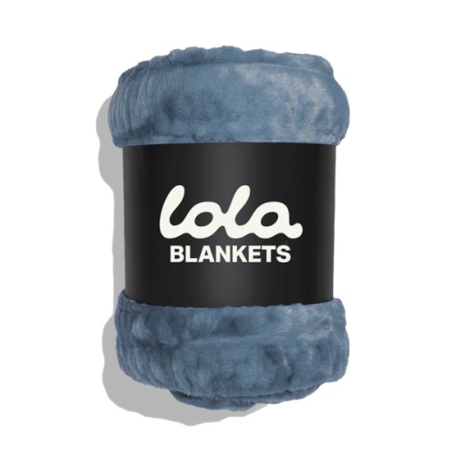 Slate Blue Throw Blanket | Lola Blankets