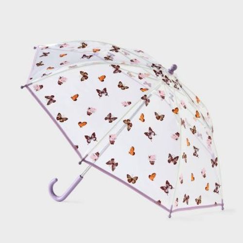 Girls' Butterfly Print Stick Umbrella - Cat & Jack™ Clear