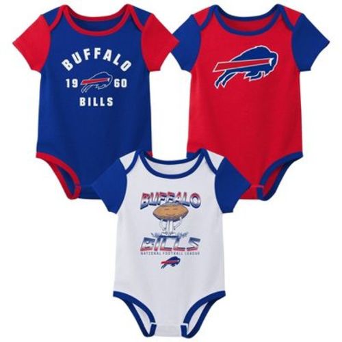 NFL Buffalo Bills White Newest Fan 3pk Bodysuit - 12M