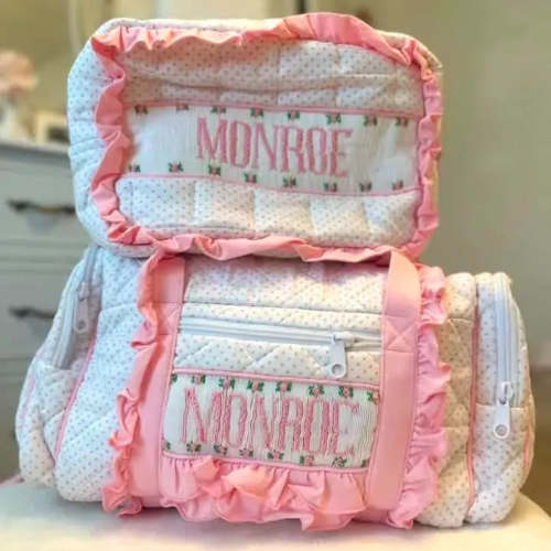Bitty Dot Roses Name Smocked Luggage Collection – Little Bear Smocks