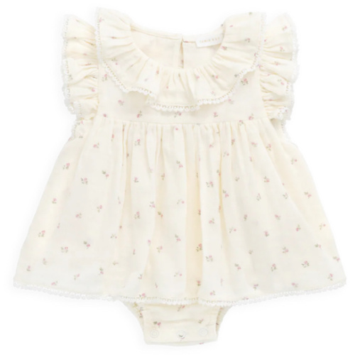 Organic Cotton Muslin Frannie Playsuit - Willow Rose – Jamie Kay USA