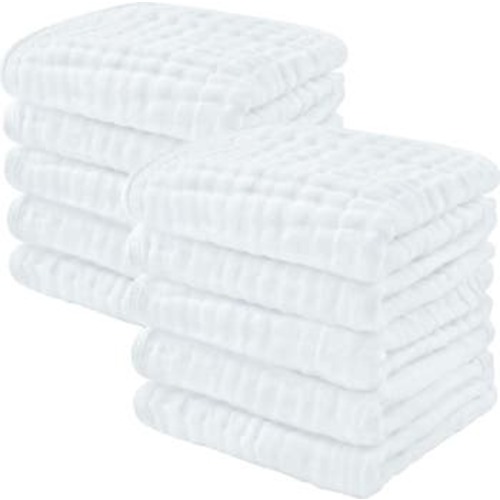 Muslin Washcloths - Pack of 10