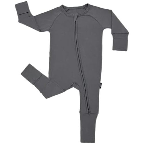 Bamboo Baby Sleeper Pajamas Romper – Ultra Soft Breathable with Two-Way Zipper, Fold-Over Mittens & Foot Cuffs