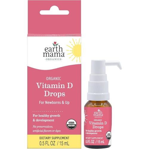 Earth Mama Organic Vitamin D Drops for Babies - 0.5oz
